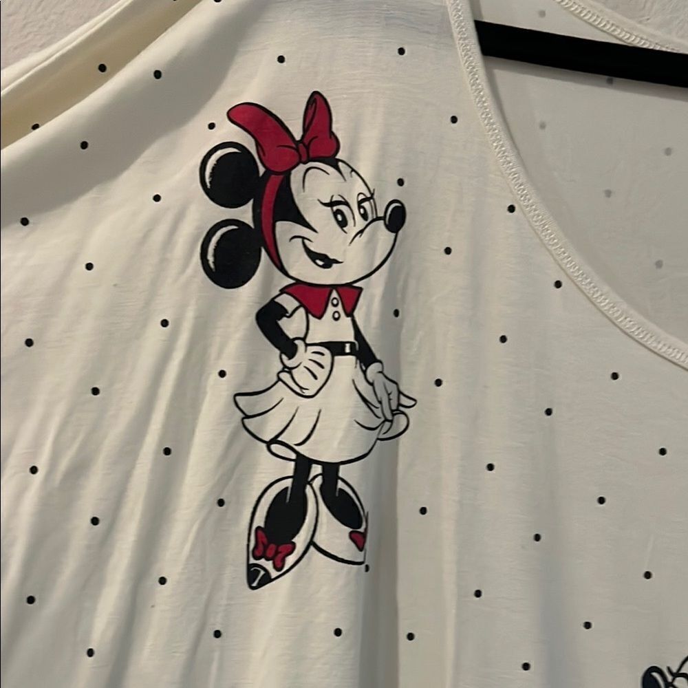 Disney Parks Disney Minnie Mouse Polka Dot Women's Top - Cream - Picture 3 of 6